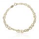 Pulsera troquelada circonitas en oro de 18k