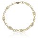 Pulsera troquelada circonitas en oro de 18k