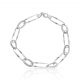 Pulsera eslabones planos oro blanco de 18k