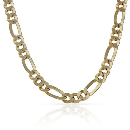 Cadena modelo 3x1 plana ancho de 6mm. y largo 50cm. oro 18k