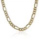 Cadena modelo 3x1 plana ancho de 6mm. y largo 50cm. oro 18k