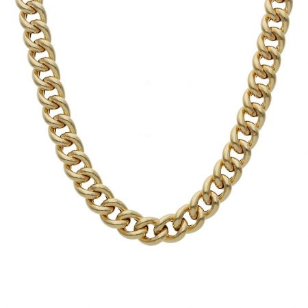 Cadena barbada ancho de 6mm. y largo 50cm. oro 18k
