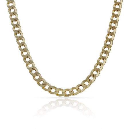 Cadena modelo barbada ancho de 5mm. y largo 50cm. oro 18k