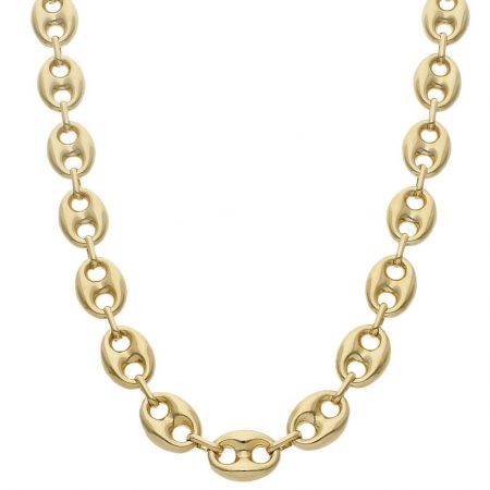 Cadena modelo calabrote ancho de 12mm. y largo 50cm. oro 18k