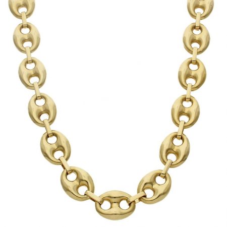 Cadena modelo calabrote ancho de 14mm. y largo 50cm. oro 18k