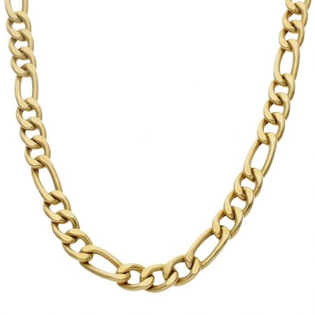 Cadena modelo 3x1 ancho de 9mm. y largo 50cm. oro 18k