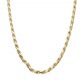 Coedon tallado ancho de 4,5mm. y largo 50cm. oro 18k