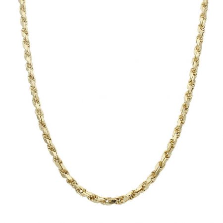 Cordon tallado ancho de 4mm. y largo 60cm. oro 18k