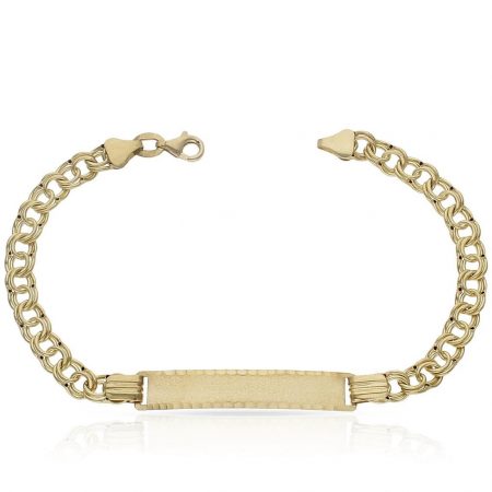 Esclava hungarina con placa de 7mm.en oro de 18k