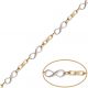 Pulsera bicolor infinitos en oro de 18k