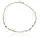 Tobillera bicolor en oro de 18k
