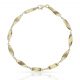 Pulsera chapas combinadas en oro de 18k
