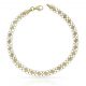 Pulsera chapas talladas en oro de 18k