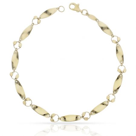 Pulsera chapas brillo espejo en oro de 18k