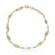 Pulsera chapas talladas en oro de 18k