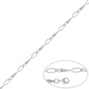 Pulsera diseño en oro blanco de 18k