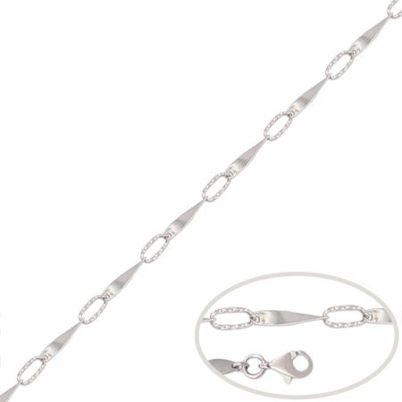 Pulsera diseño en oro blanco de 18k