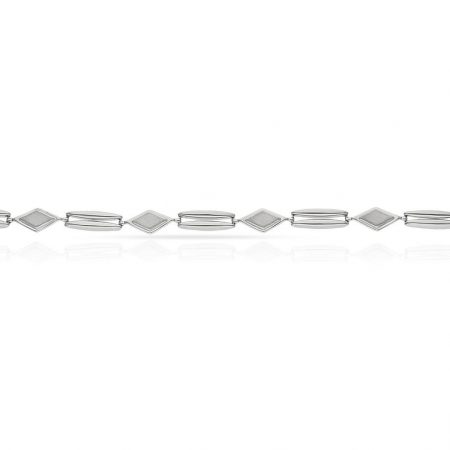 Pulsera de diseño en oro blanco de 18k