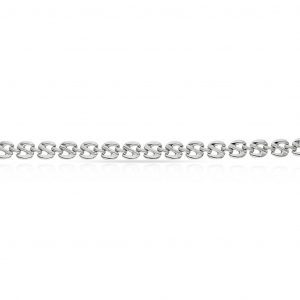 Pulsera eslabones diseño en oro blanco de 18k