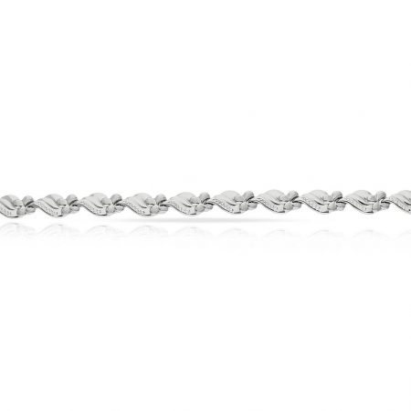 Pulsera diseño en oro blanco de 18k