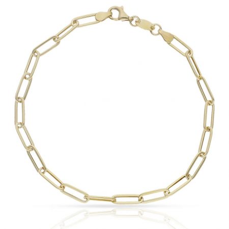 Pulsera eslabones alargados en oro de 18k