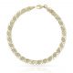 Pulsera eslabones tallados en oro de 18k