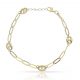Pulsera cadena y calabrote en oro de 18k
