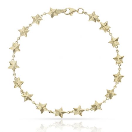 Pulsera con estrellas en oro de 18k