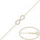 Pulsera de cadena con infinito en oro de 18k