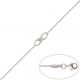Pulsera infinito en brillo espejo oro blanco de 18k