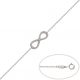 Pulsera infinito circonitas en oro blanco de 18k