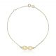 Pulsera cadena con infinito en oro de 18k