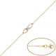 Pulsera infinito brillo espejo en oro de 18k