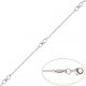 Pulsera infinitos en brillo oro blanco de 18k