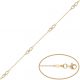 Pulsera infinitos y cadena en oro de 18k