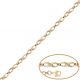 Pulsera infinitos brillo en oro de 18k