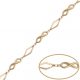 Pulsera infinitos y rombos en oro de 18k