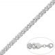 Pulsera eslabon tallado en oro blanco de 18k