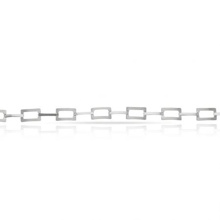 Pulsera eslabones en oro blanco de 18k