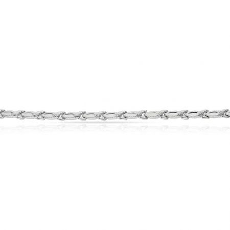 Pulsera eslabones en oro blanco de 18k