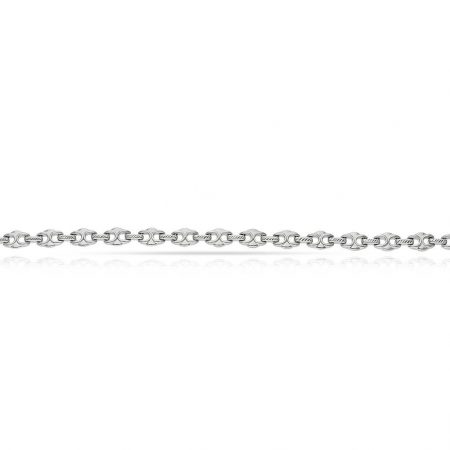 Pulsera tallada en oro blanco de 18k
