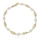 Pulsera perlas y jaulas en oro de 18k