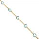 Pulsera con piedras de color azul en oro de 18k