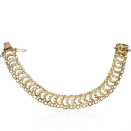 Pulsera modelo princesa en oro de 18k
