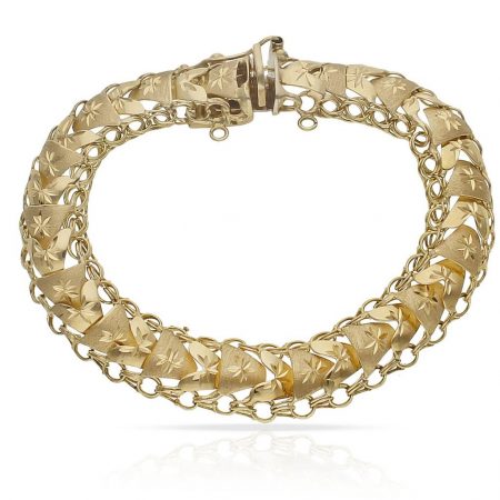 Pulsera modelo princesa en oro de 18k
