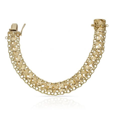 Pulsera modelo princesa en oro de 18k