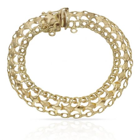 Pulsera modelo princesa en oro de 18k
