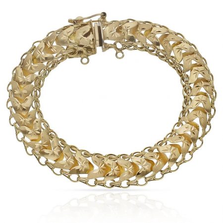 Pulsera modelo princesa en oro de 18k