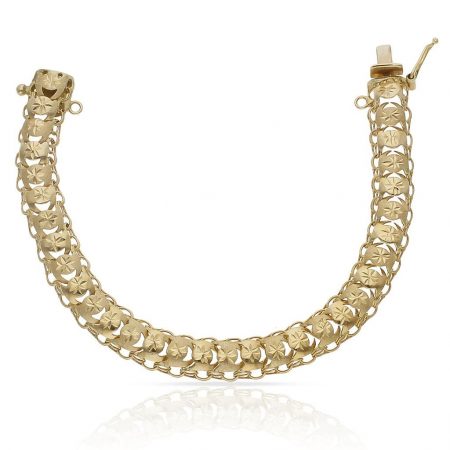 Pulsera modelo princesa en oro de 18k