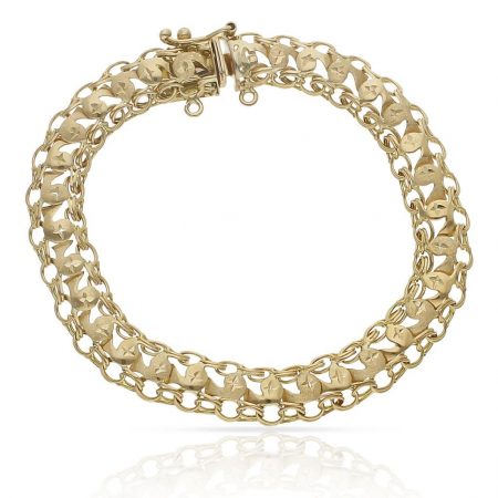 Pulsera modelo princesa en oro de 18k